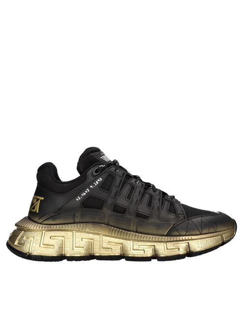 Sneakers in pelle e tessuto VERSACE | DSU8094 1A07042NERO-ORO